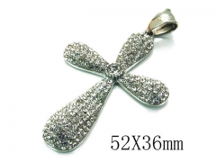 HY Stainless Steel 316L Cross Pendant-HYC13P0251HIL