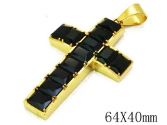 HY Stainless Steel 316L Cross Pendant-HYC13P0796IOT