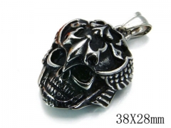 HY Stainless Steel 316L Skull Pendant-HYC03P0255HIZ