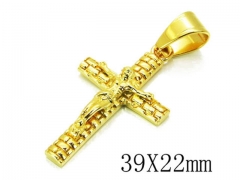 HY Stainless Steel 316L Cross Pendant-HYC13P0282PL