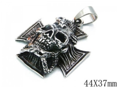 HY Stainless Steel 316L Skull Pendant-HYC27P1350HZZ