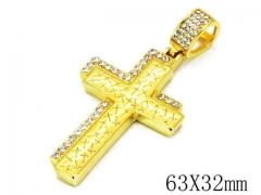 HY Stainless Steel 316L Cross Pendant-HYC13P0785HPA
