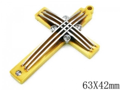 HY Stainless Steel 316L Cross Pendant-HYC73P0035HJZ