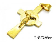 HY Stainless Steel 316L Cross Pendant-HYC12P0368LL