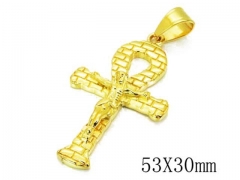 HY Stainless Steel 316L Cross Pendant-HYC13P0808HHB