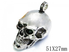 HY Stainless Steel 316L Skull Pendant-HYC27P1188HIZ