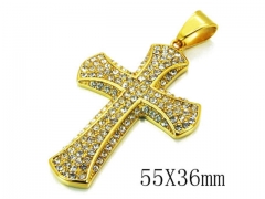 HY Stainless Steel 316L Cross Pendant-HYC13P0245HKL
