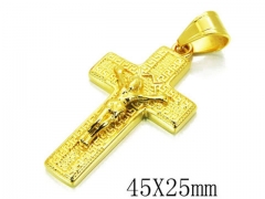 HY Stainless Steel 316L Cross Pendant-HYC13P0280PL