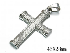 HY Stainless Steel 316L Cross Pendant-HYC03P0164HGG