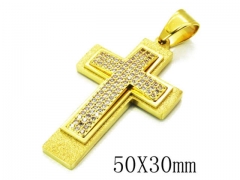 HY Stainless Steel 316L Cross Pendant-HYC13P0247HOR