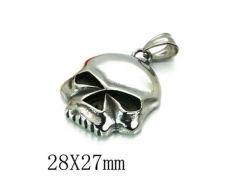 HY Stainless Steel 316L Skull Pendant-HYC27P1669OG