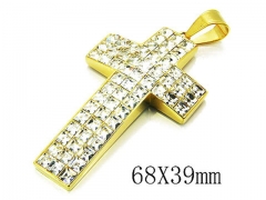 HY Stainless Steel 316L Cross Pendant-HYC13P0225IMQ