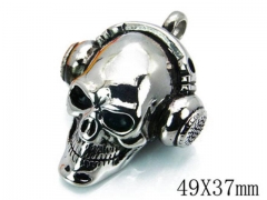 HY Stainless Steel 316L Skull Pendant-HYC27P1234HIZ