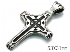 HY Stainless Steel 316L Cross Pendant-HYC03P0130HIV