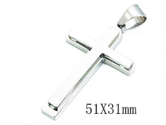 HY Stainless Steel 316L Cross Pendant-HYC13P0842PW
