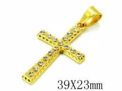 HY Stainless Steel 316L Cross Pendant-HYC13P0268HDD