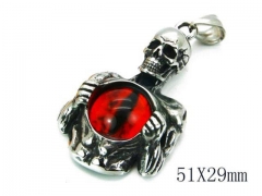 HY Stainless Steel 316L Skull Pendant-HYC27P1014HHA