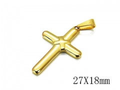 HY Stainless Steel 316L Cross Pendant-HYC59P0442IW