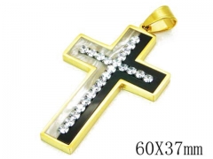 HY Stainless Steel 316L Cross Pendant-HYC13P0813HLX