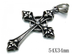HY Stainless Steel 316L Cross Pendant-HYC03P0125HIS