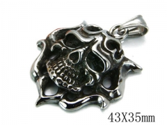 HY Stainless Steel 316L Skull Pendant-HYC03P0253HIE