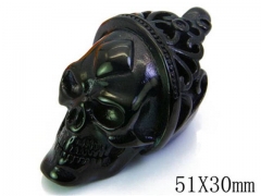 HY Stainless Steel 316L Skull Pendant-HYC27P1192HJZ