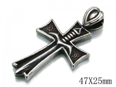 HY Stainless Steel 316L Cross Pendant-HYC03P0149HGG