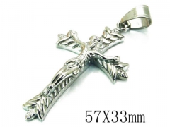 HY Stainless Steel 316L Cross Pendant-HYC13P0276HWW