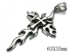 HY Stainless Steel 316L Cross Pendant-HYC03P0154HIF