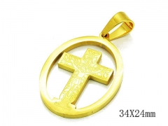 HY Stainless Steel 316L Cross Pendant-HYC12P0489LE