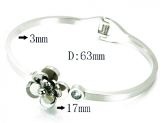 HY Stainless Steel 316L Bangle-HYC80B0505HHS