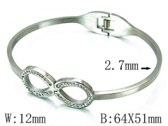 HY Stainless Steel 316L Bangle-HYC80B0387HHW