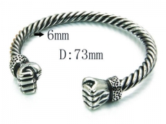 HY Stainless Steel 316L Bangle-HYC27B1007HMA