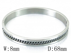 HY Wholesale Stainless Steel 316L Bangle(Crystal)-HY42B0173HJZ