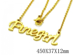 HY Stainless Steel 316L Necklaces-HYC03N0170KLY