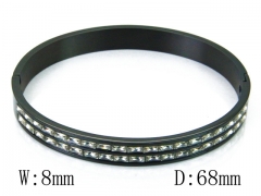 HY Wholesale Stainless Steel 316L Bangle(Crystal)-HY42B0181HNL