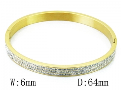 HY Wholesale Stainless Steel 316L Bangle(Crystal)-HY42B0168IZZ