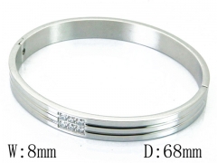 HY Wholesale Stainless Steel 316L Bangle(Crystal)-HY42B0185HLD