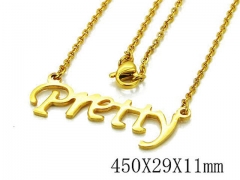 HY Stainless Steel 316L Necklaces-HYC03N0166KLV