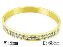 HY Wholesale Stainless Steel 316L Bangle(Crystal)-HY42B0179HNW