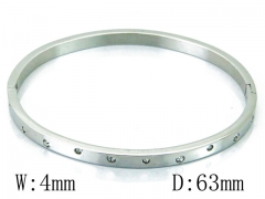 HY Wholesale Stainless Steel 316L Bangle(Crystal)-HY42B0158HJW