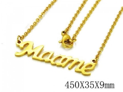 HY Stainless Steel 316L Necklaces-HYC03N0168KLV