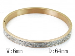 HY Wholesale Stainless Steel 316L Bangle(Crystal)-HY42B0169IHL