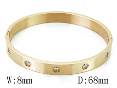 HY Wholesale Stainless Steel 316L Bangle(Crystal)-HY42B0184HOL