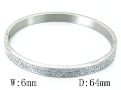 HY Wholesale Stainless Steel 316L Bangle(Crystal)-HY42B0167HOE