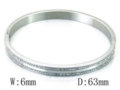 HY Wholesale Stainless Steel 316L Bangle(Crystal)-HY42B0170HLD
