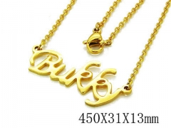 HY Stainless Steel 316L Necklaces-HYC03N0165KLE