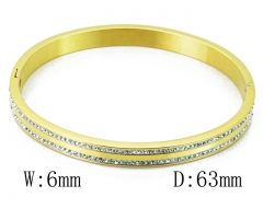HY Wholesale Stainless Steel 316L Bangle(Crystal)-HY42B0171HNX