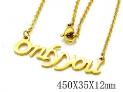 HY Stainless Steel 316L Necklaces-HYC03N0169KLX