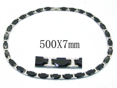 HY Stainless Steel Ceramic Necklace-HY36N0008NVV